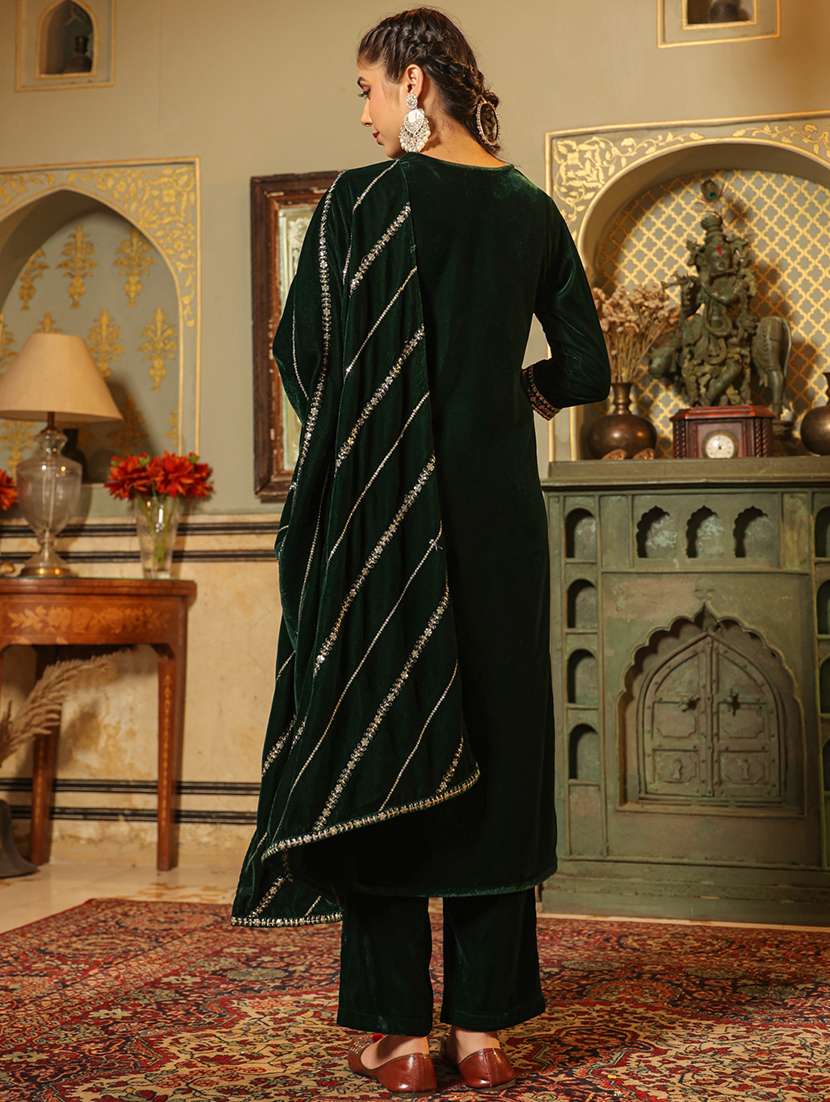 women embroidered kurta pant set with duaptta - 21648924 -  Standard Image - 4