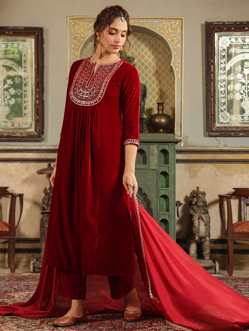 women embroidered kurta pant set with duaptta - 21648934 - Standard Image - 4