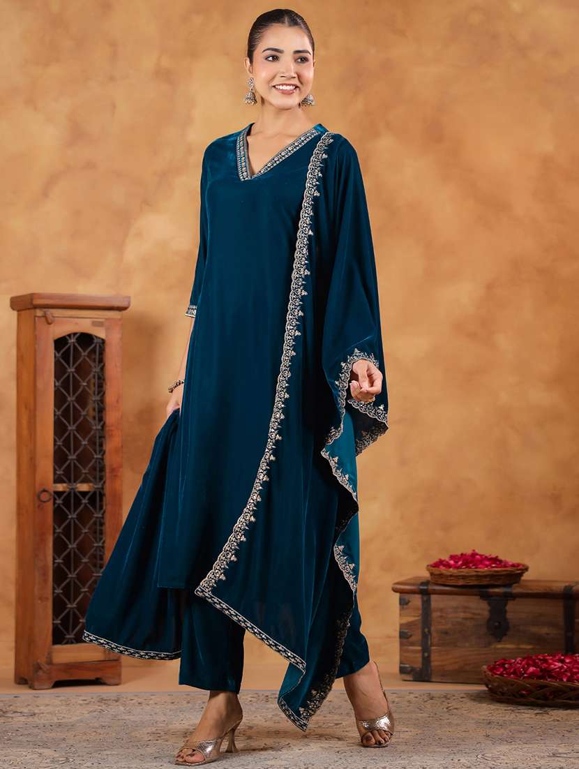 women embroidered kurta pant set with duaptta - 21648937 - Standard Image - 1