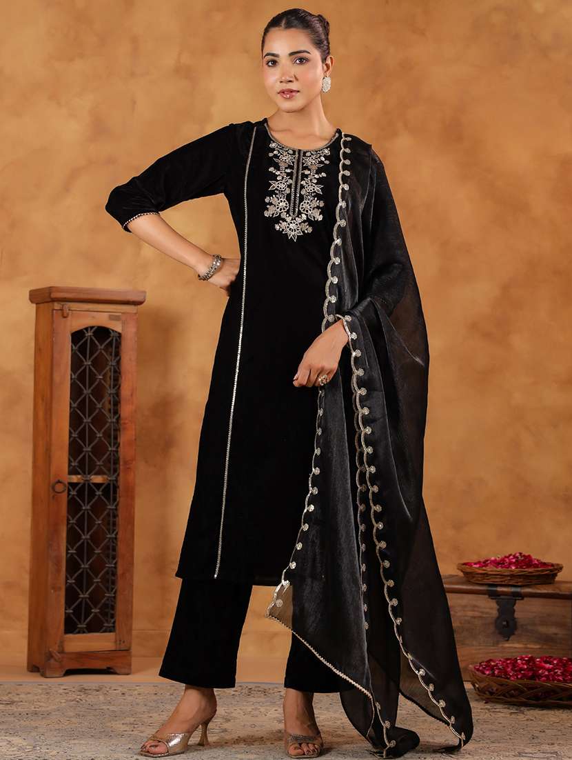 women embroidered kurta pant set with duaptta - 21648942 - Standard Image - 1