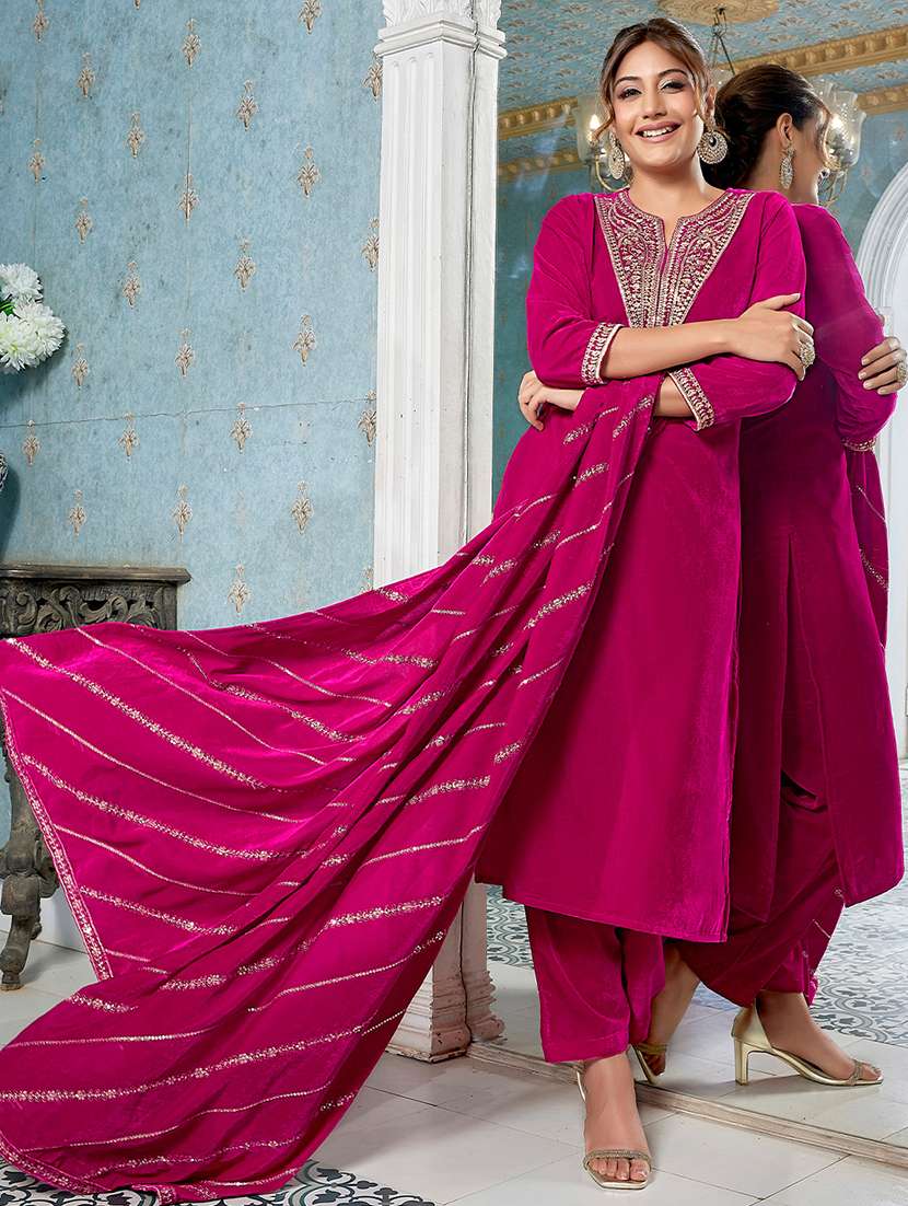 women embroidered kurta pant set with duaptta - 21648951 -  Standard Image - 1