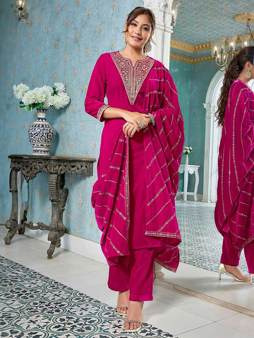 women embroidered kurta pant set with duaptta - 21648951 - Standard Image - 4