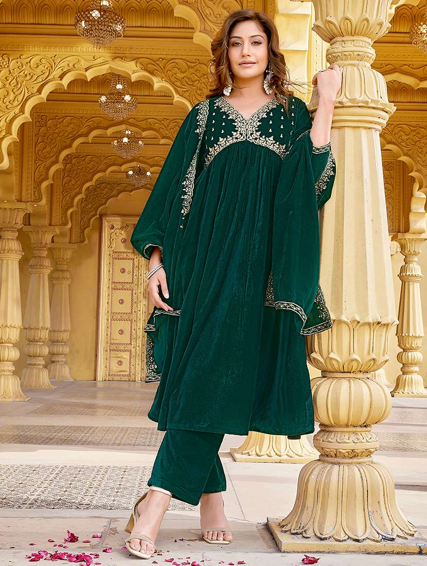 women embroidered kurta pant set with duaptta - 21648952 -  Standard Image - 1