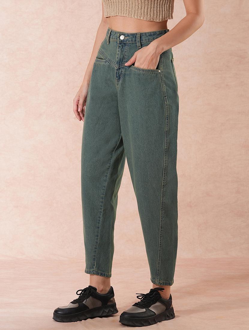 globus women tint wash high-rise clean look barrel fit ankle length jeans - 21649147 -  Standard Image - 1