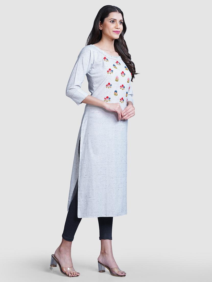 cream khadi straight kurta - 21649348 -  Standard Image - 1