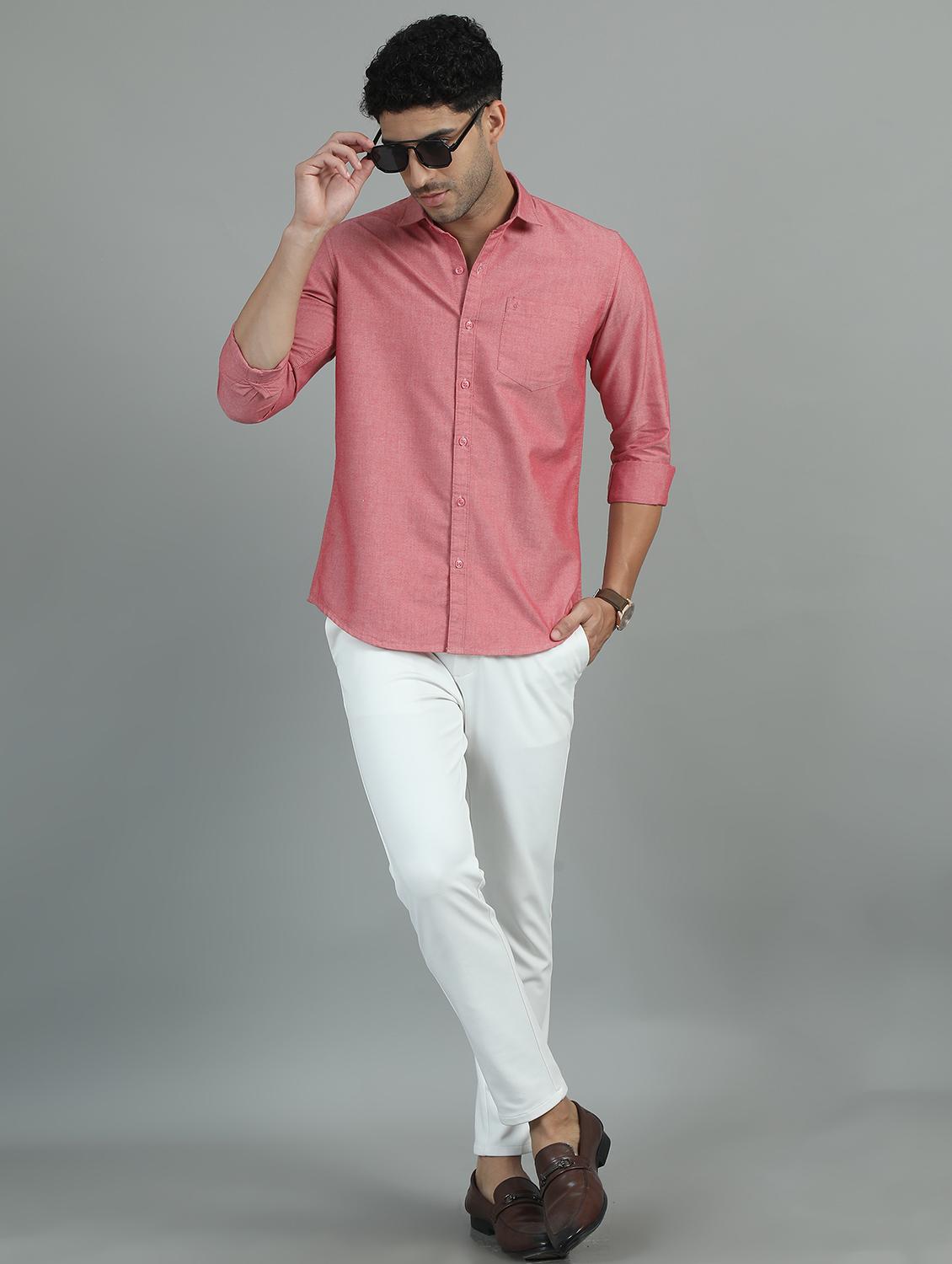 men long sleeves solid casual shirt - 21649353 - Standard Image - 4