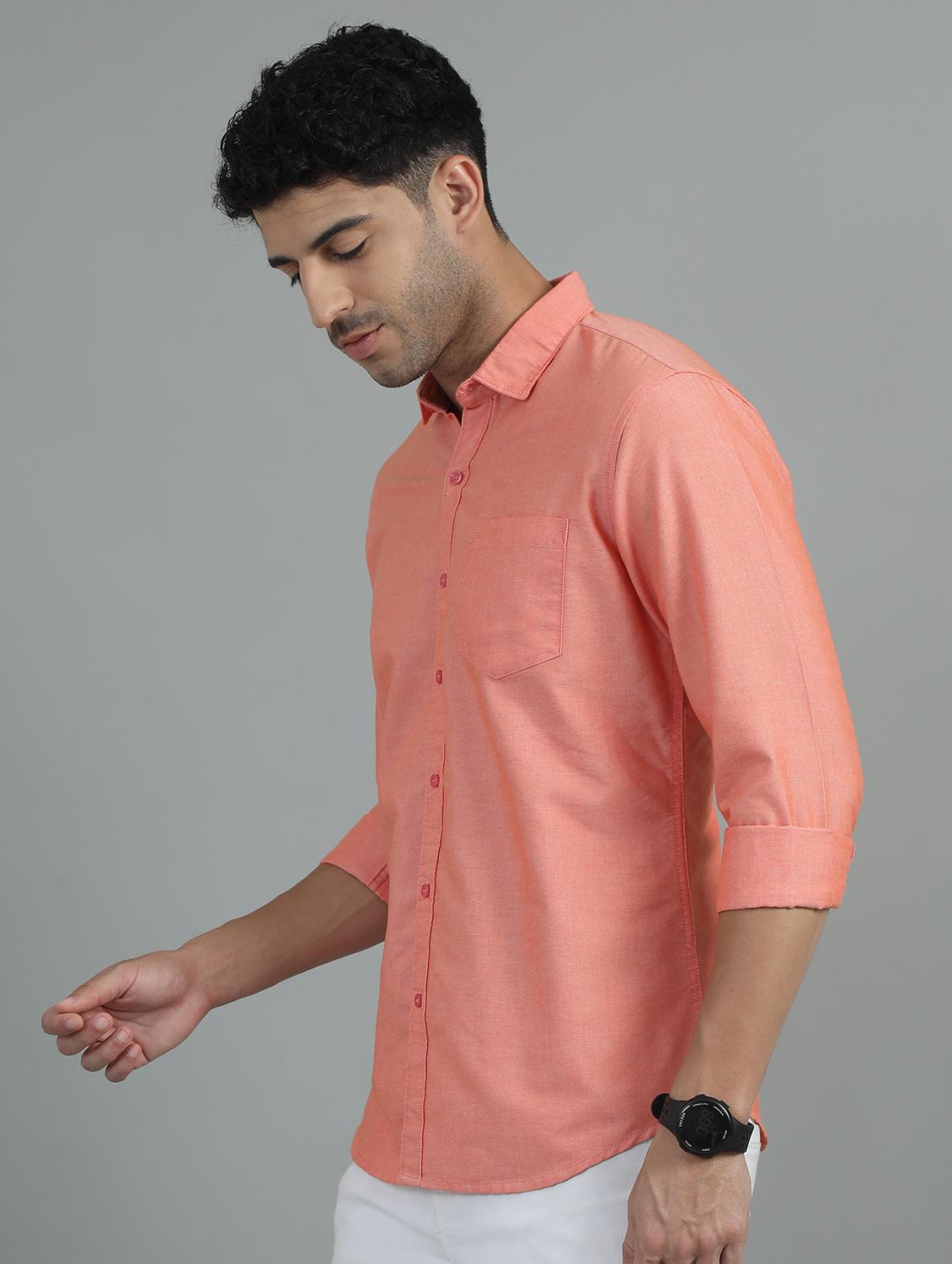 men long sleeves solid casual shirt - 21649360 - Standard Image - 1