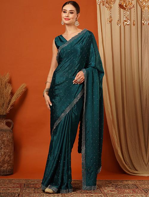 women emblellished bordered saree - 21649500 - Standard Image - 0