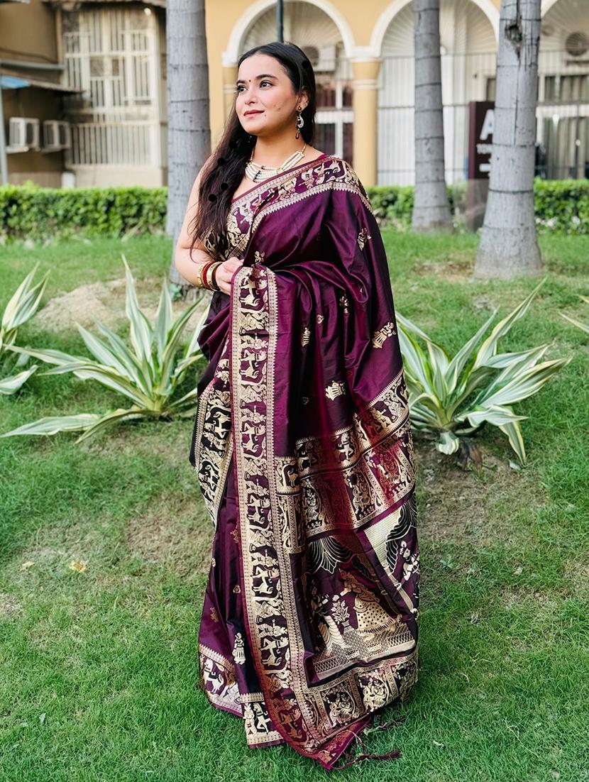 women self design baluchari saree - 21649523 -  Standard Image - 1