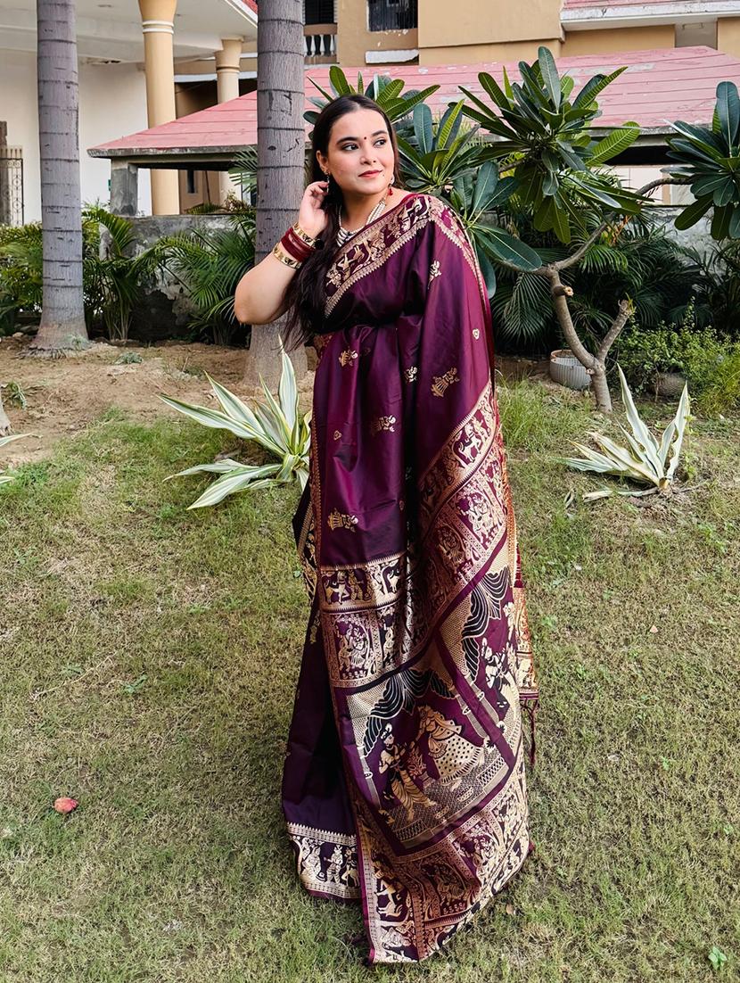 women self design baluchari saree - 21649523 - Standard Image - 4