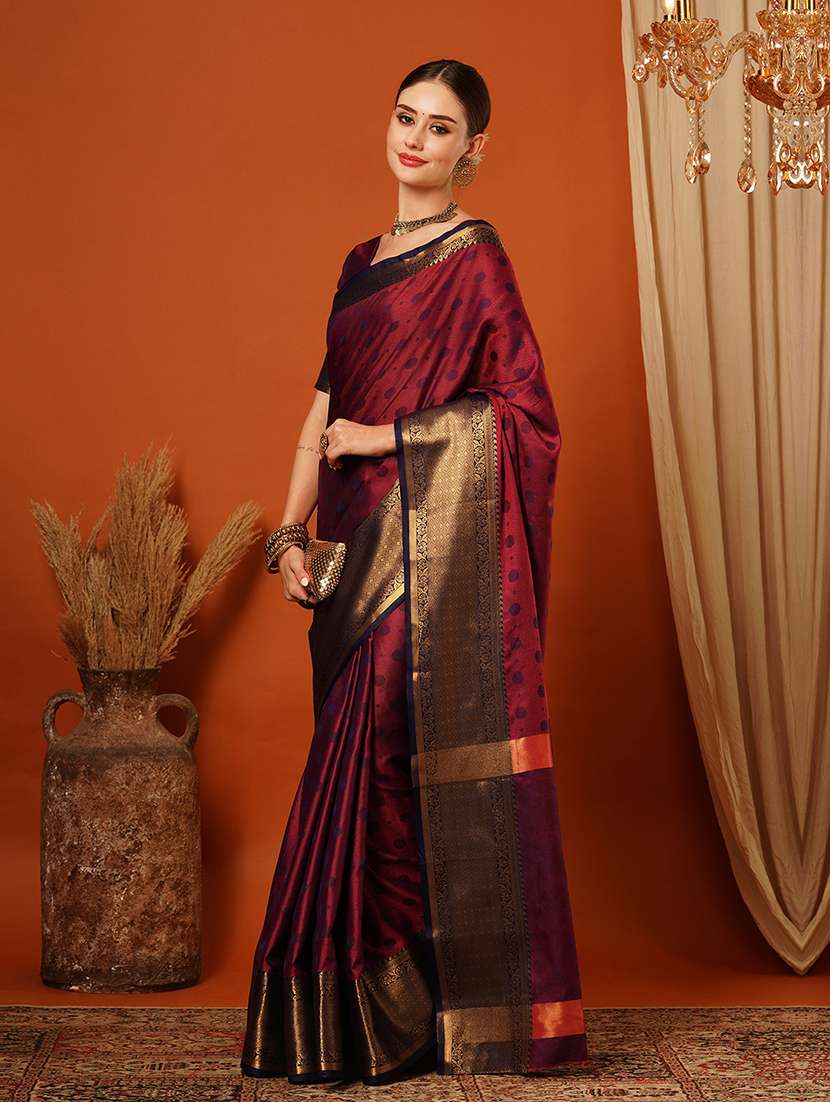 women printed bordered saree - 21649532 -  Standard Image - 1