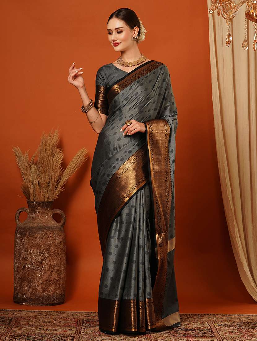 women printed bordered saree - 21649536 -  Standard Image - 1