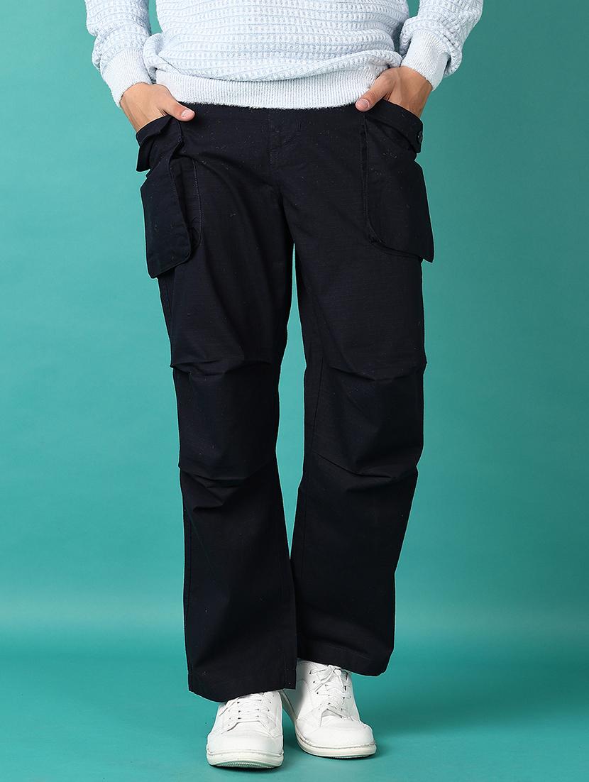 men mid rise solid cargo