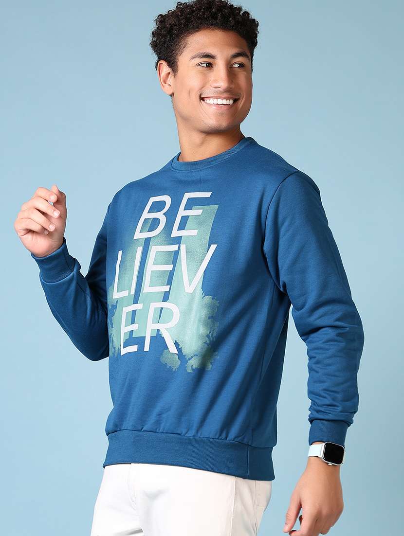 men front print long sleeve sweatshirt - 21649750 -  Standard Image - 1