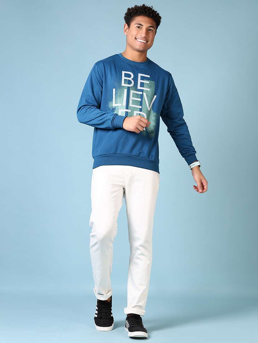 men front print long sleeve sweatshirt - 21649750 -  Standard Image - 4