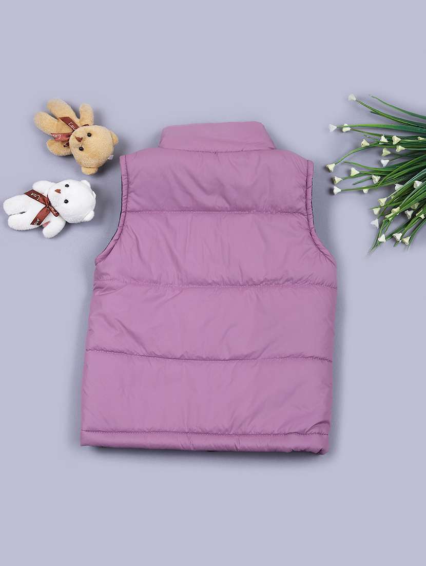 kids solid sleeveless jacket - 21649757 -  Standard Image - 1