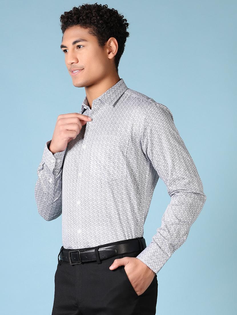 men long sleeves printed formal shirt - 21649811 -  Standard Image - 1