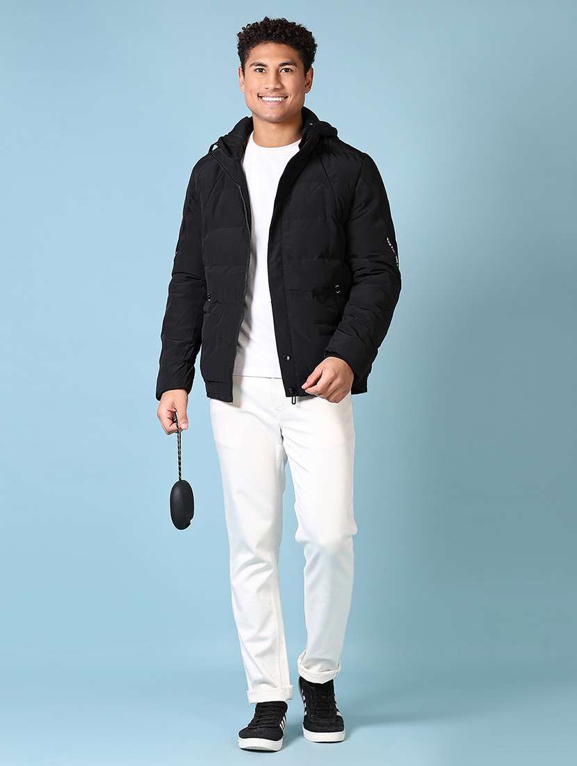 men solid long sleeve quilted jacket - 21649824 -  Standard Image - 4
