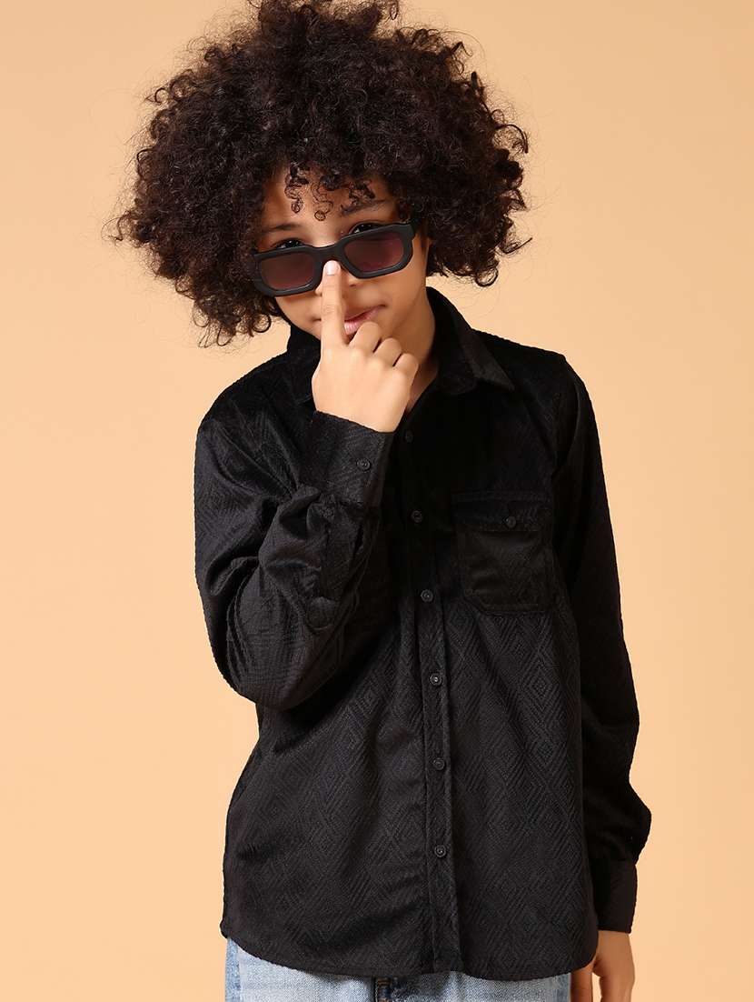 boys long sleeves solid shirt - 21649826 -  Standard Image - 1