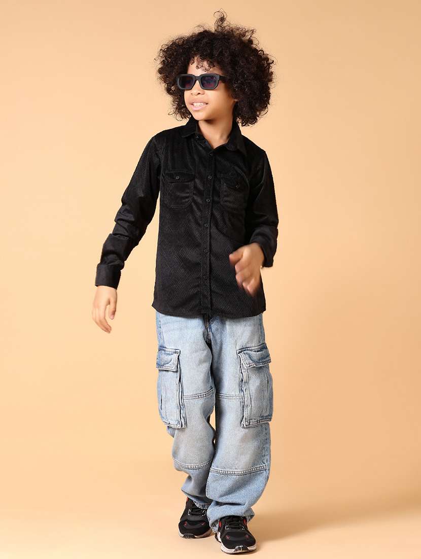 boys long sleeves solid shirt - 21649826 -  Standard Image - 4