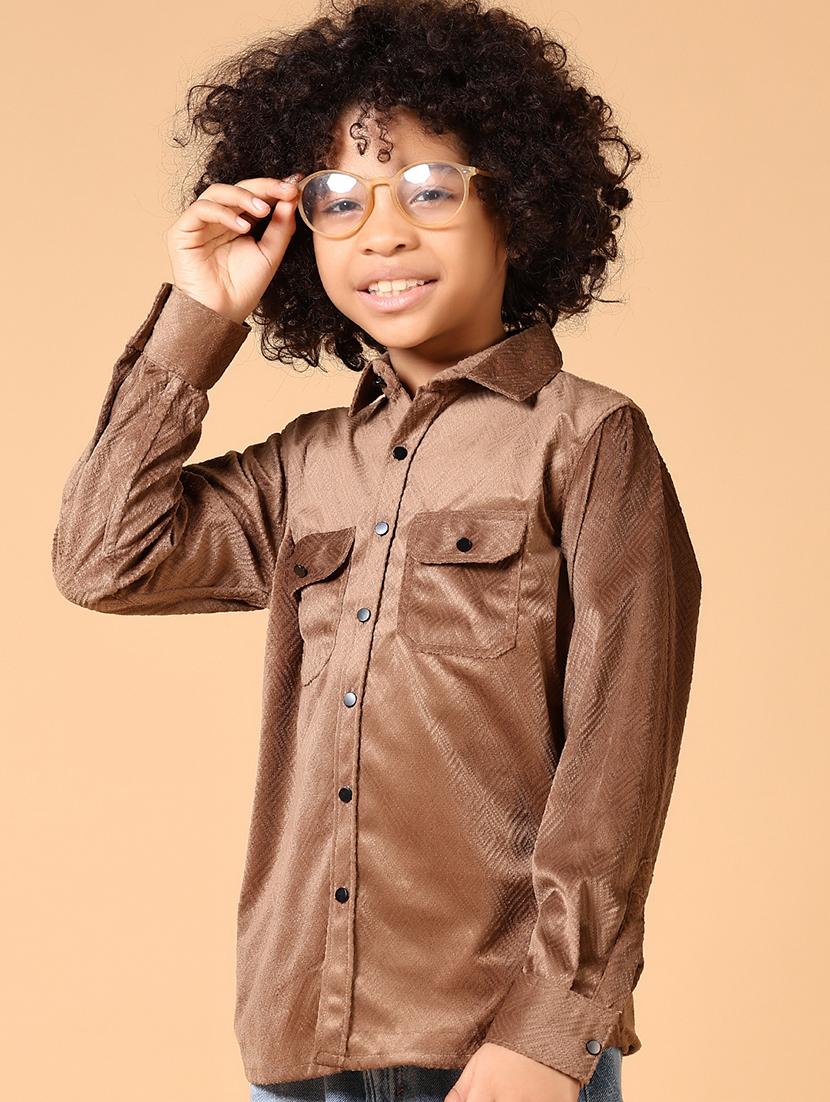 boys long sleeves solid shirt - 21649827 - Standard Image - 1