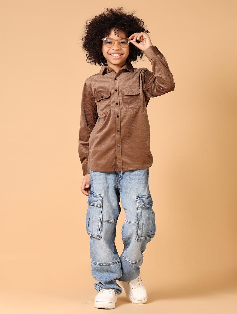 boys long sleeves solid shirt - 21649827 - Standard Image - 4