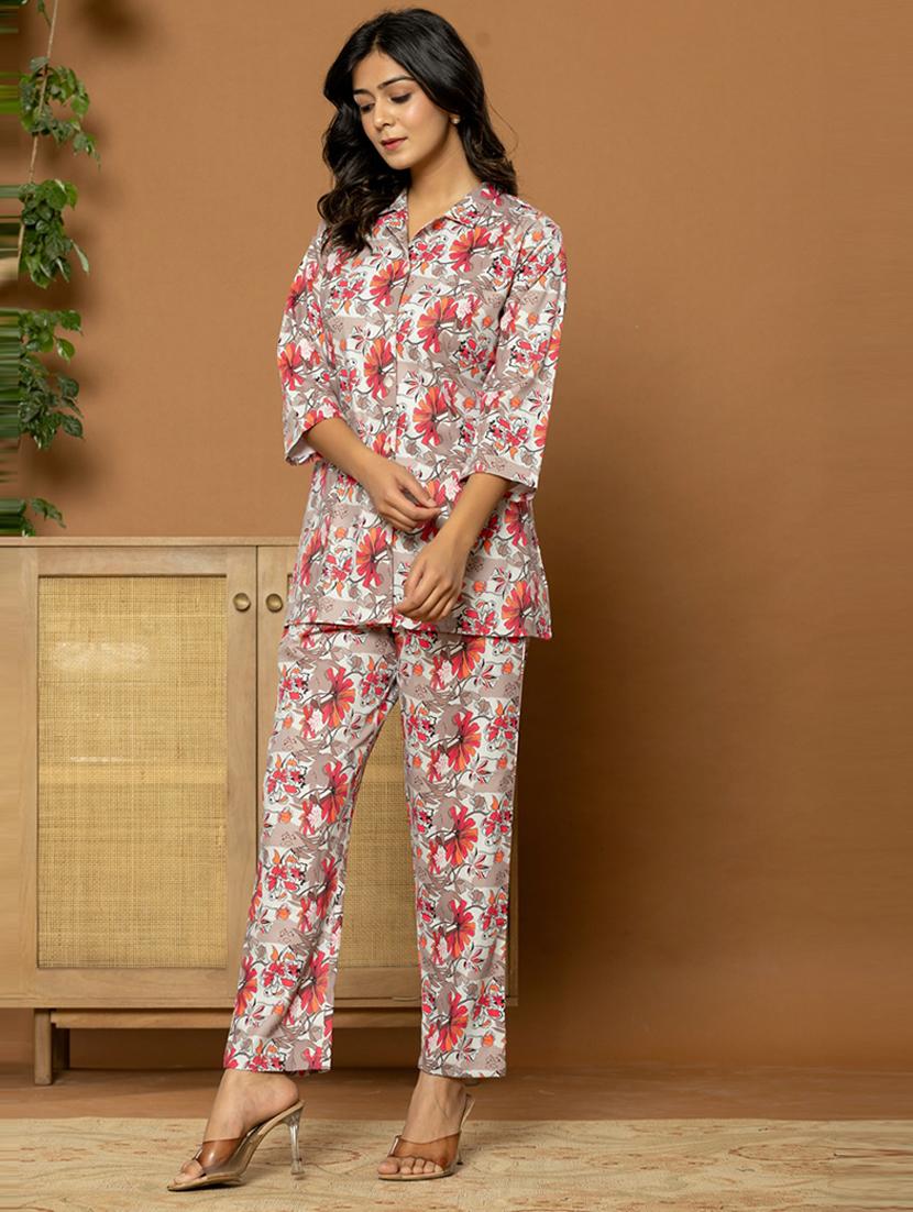 women multi color floral printed co-ord sets - 21649947 -  Standard Image - 1