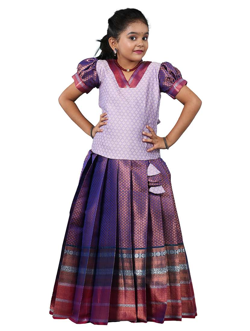 girls self design lehenga choli set - 21649951 -  Standard Image - 1