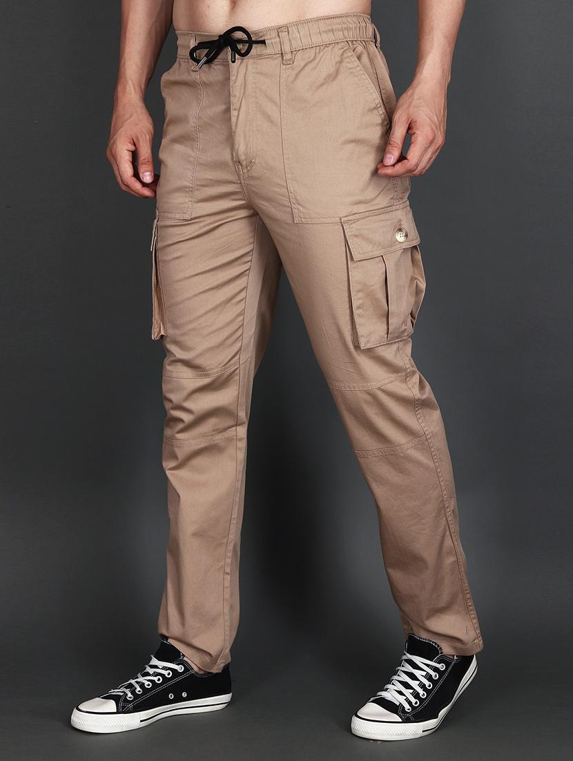 men mid rise solid cargo - 21650264 - Standard Image - 1