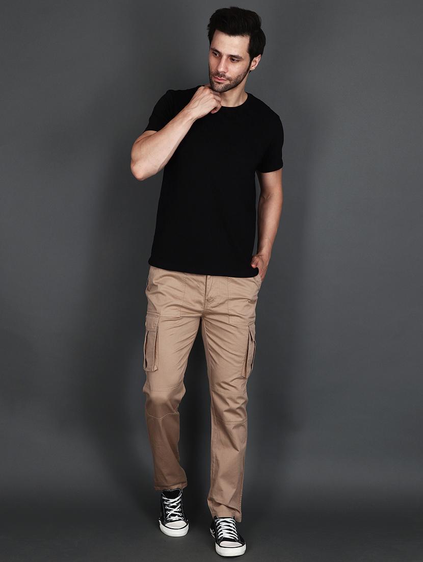 men mid rise solid cargo - 21650264 - Standard Image - 4