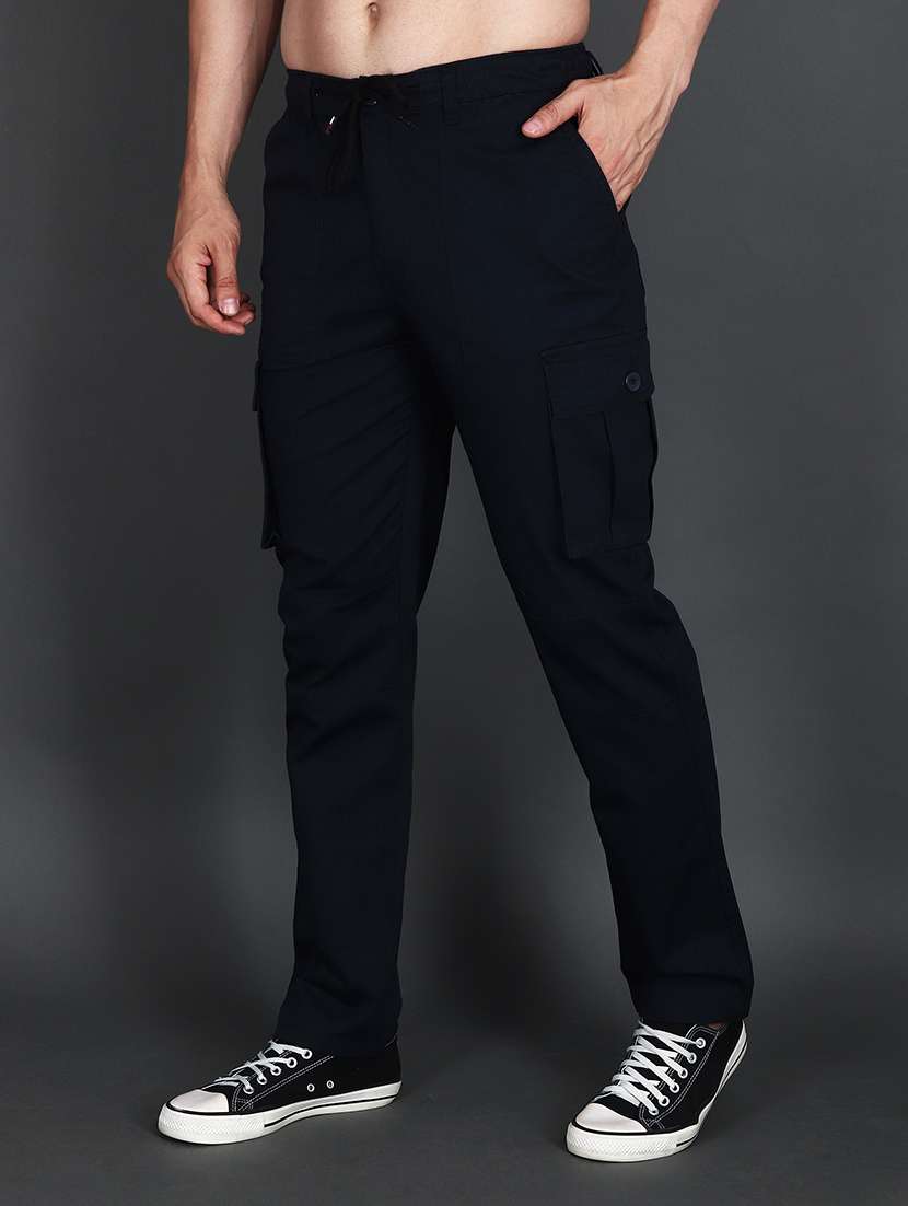 men mid rise solid cargo - 21650268 - Standard Image - 1