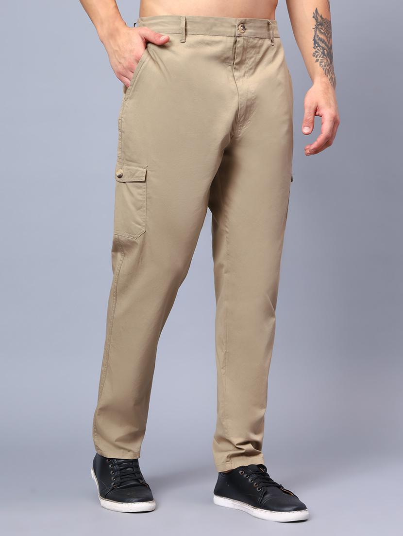 men mid rise solid cargo - 21650271 - Standard Image - 1