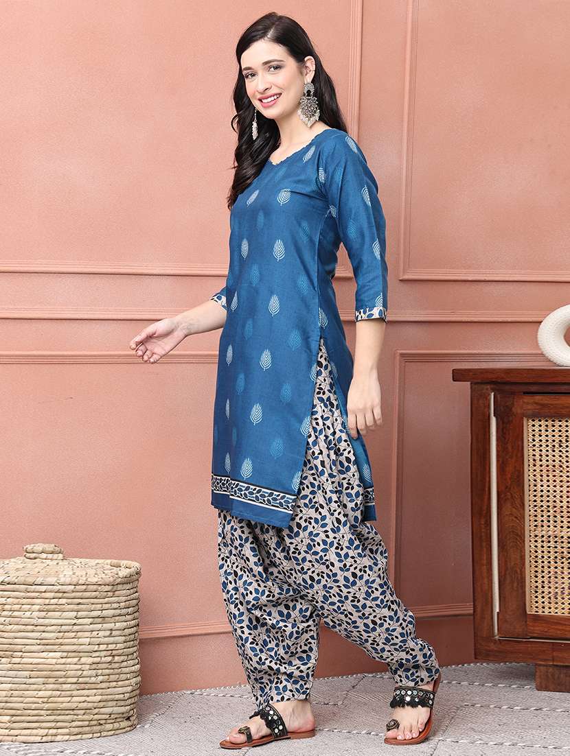 women printed kurta salwar set with dupatta - 21650289 -  Standard Image - 1