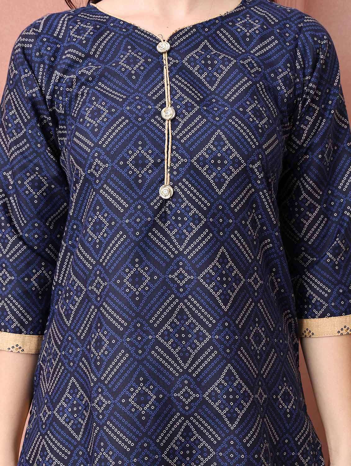 women three quarter sleeve kurta salwar with dupatta set - 21650290 - Standard Image - 4