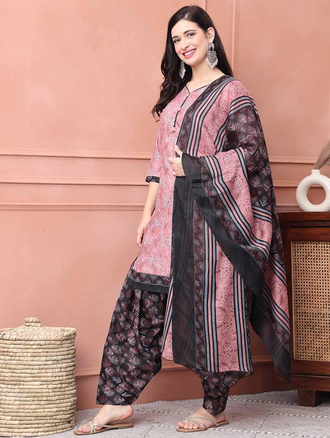 women floral kurta salwar set with dupatta - 21650292 - Standard Image - 1