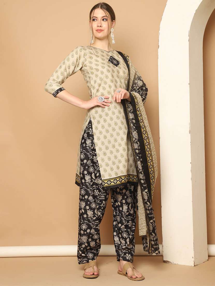 women printed kurta salwar set with dupatta - 21650295 -  Standard Image - 1
