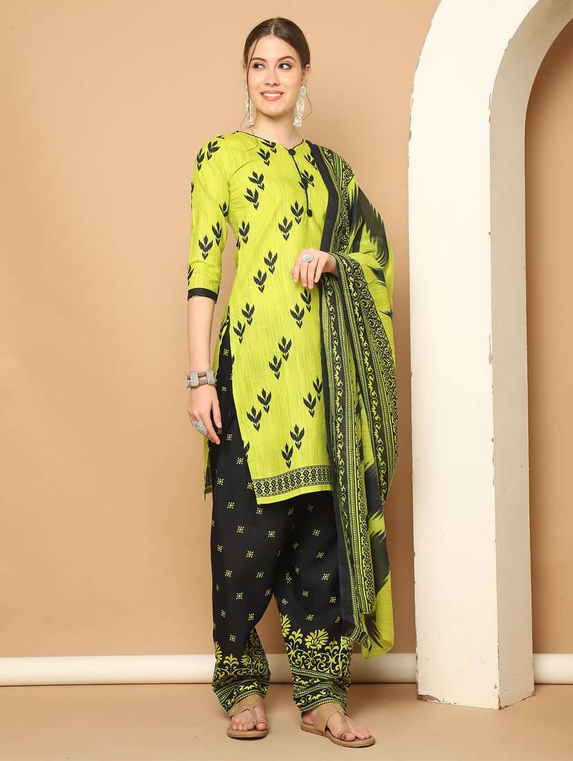 women printed kurta salwar set with dupatta - 21650299 -  Standard Image - 1