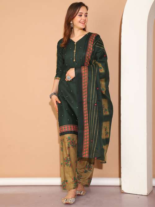 women printed kurta salwar set with dupatta - 21650313 - Standard Image - 0
