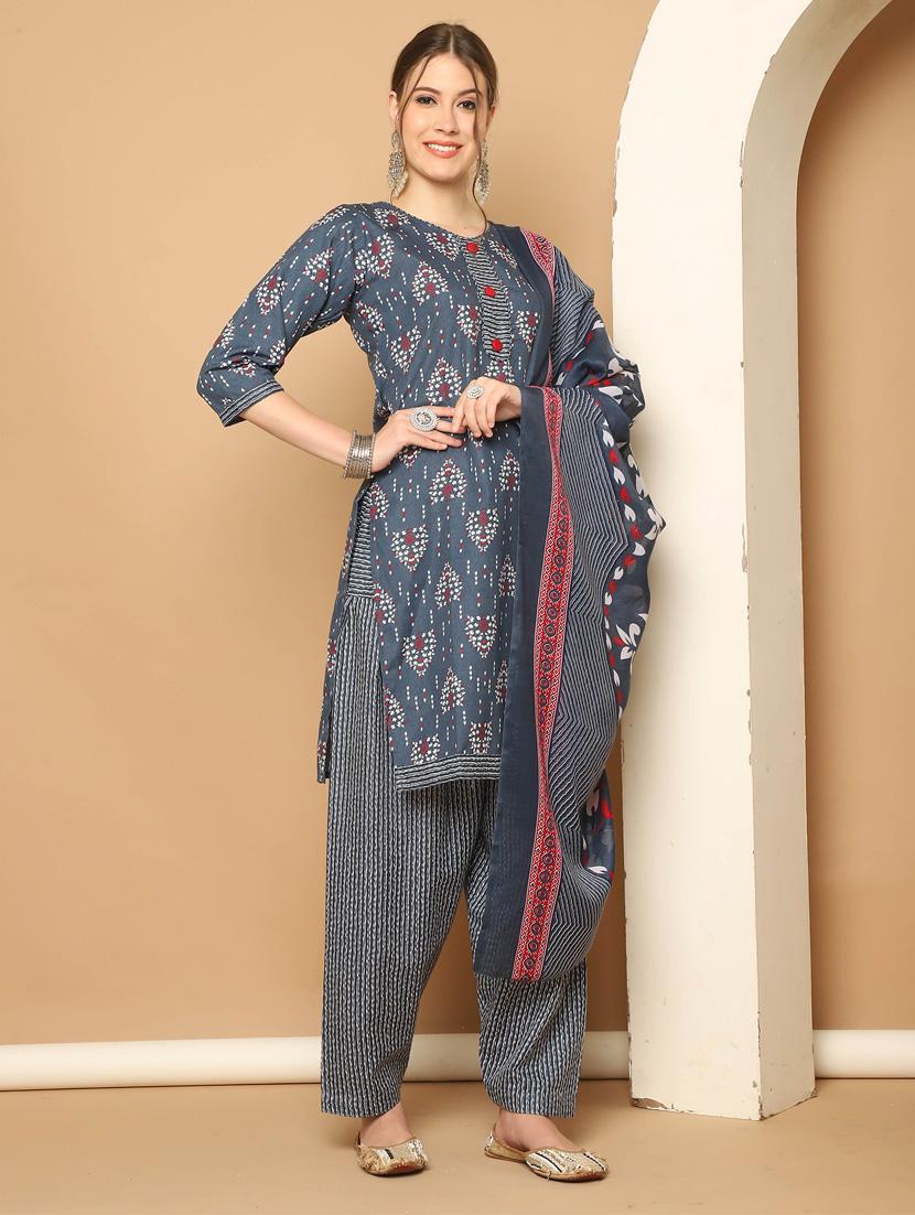 women printed kurta salwar set with dupatta - 21650322 -  Standard Image - 1