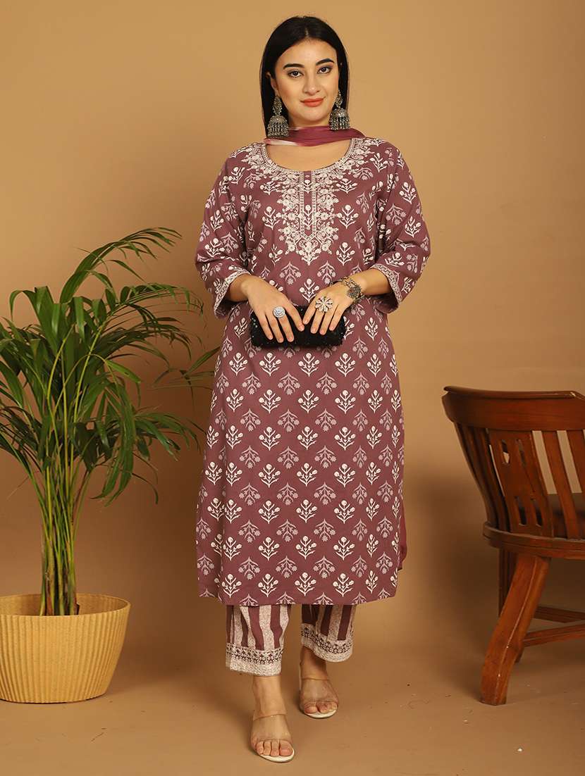 women floral kurta pant set with dupatta - 21650328 -  Standard Image - 1