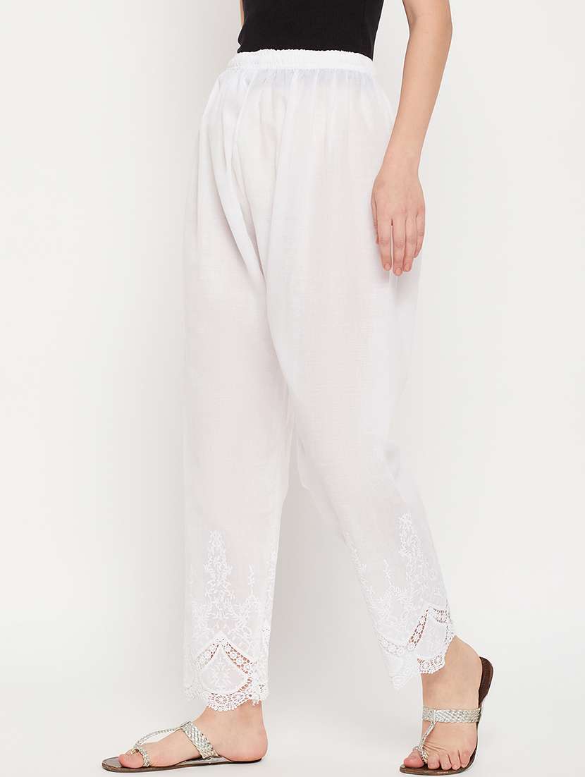 women mid rise solid tapered pant - 21650489 -  Standard Image - 1