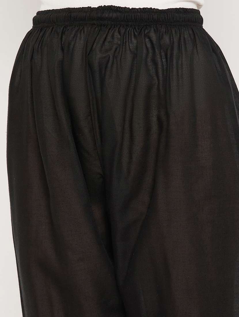 women mid rise solid tapered pant - 21650490 -  Standard Image - 4