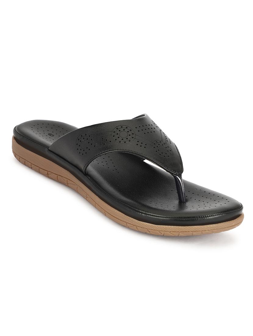 women black cut work sandals - 21650576 -  Zoom Image - 0
