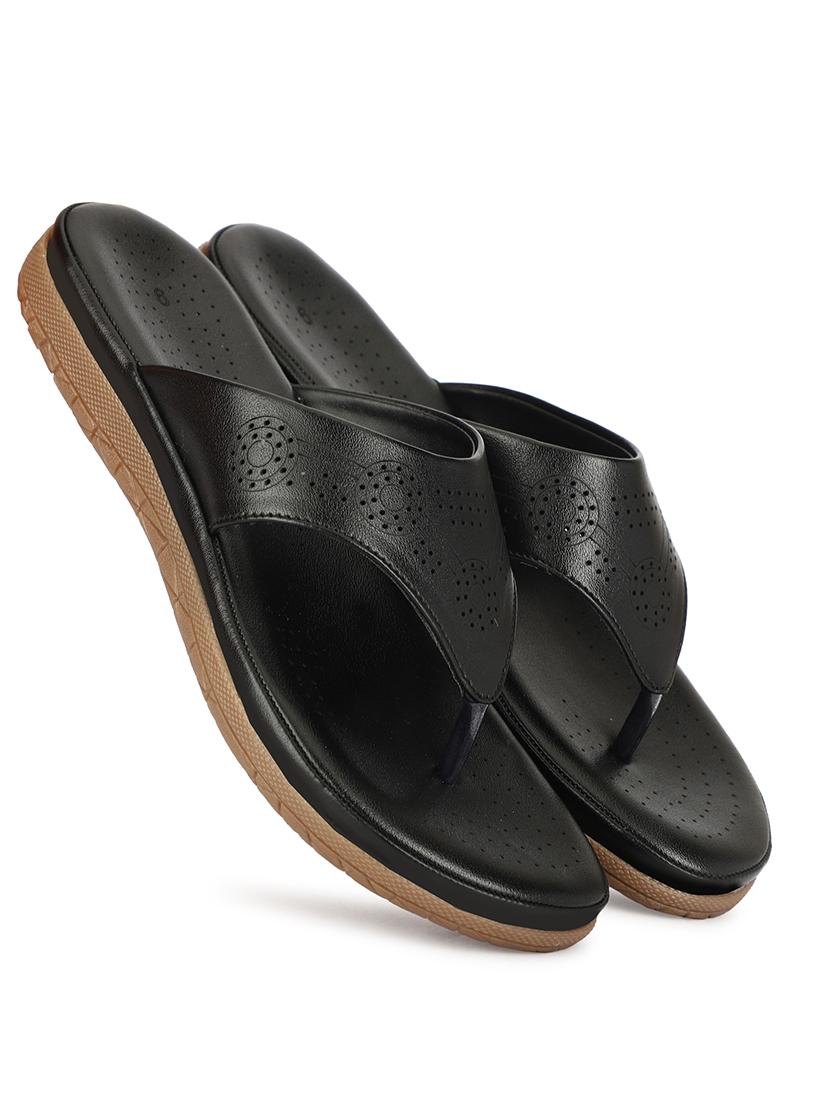 women black cut work sandals - 21650576 -  Standard Image - 1