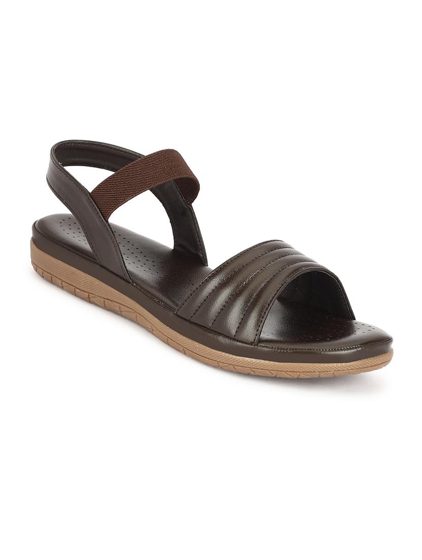 women brown back strap sandal - 21650580 - Zoom Image - 0