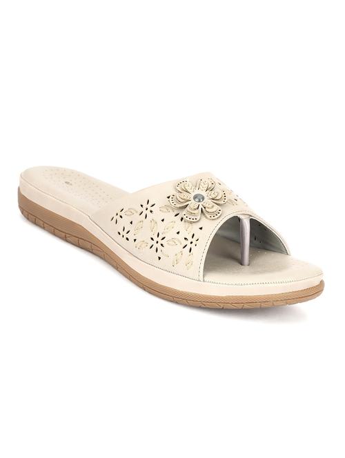 women beige slip on sandal - 21650582 - Standard Image - 0