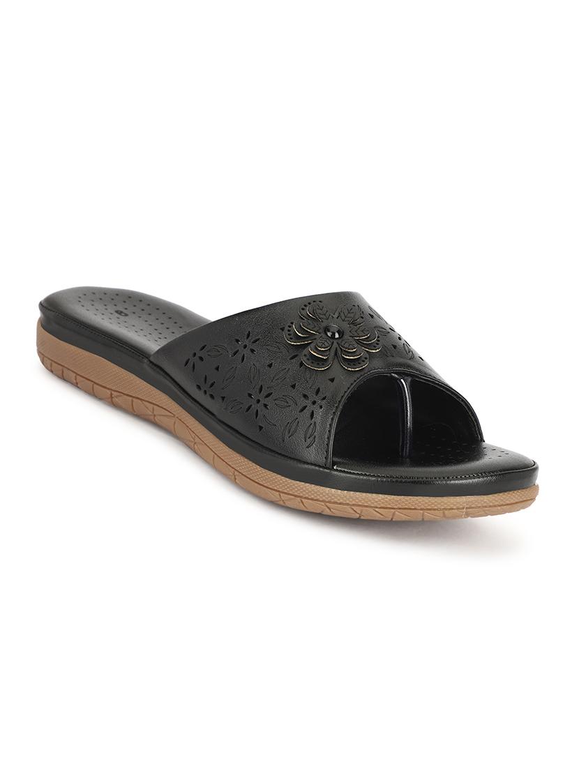 women black slip on sandal - 21650583 -  Zoom Image - 0