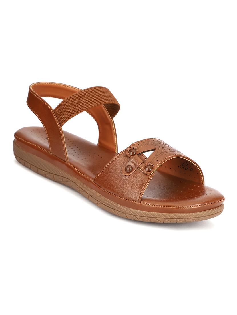 women tan back strap sandal - 21650585 - Zoom Image - 0