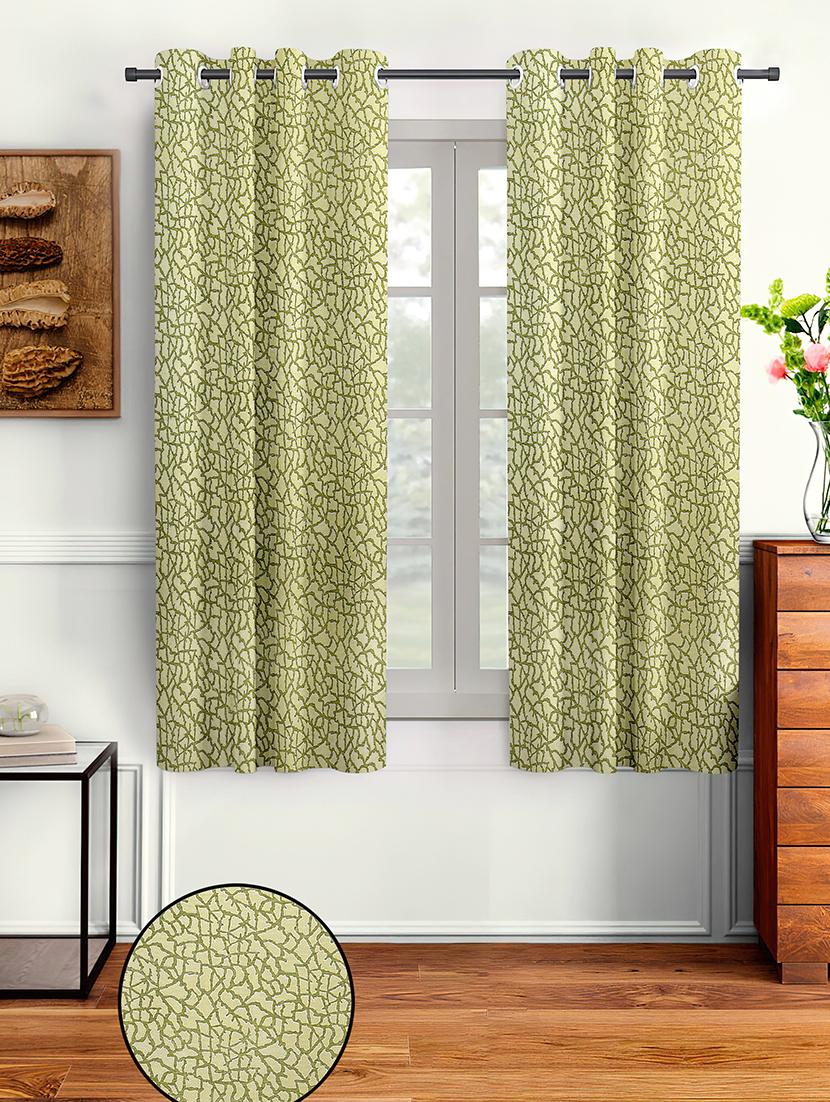 green printed sheer curtain - 21650591 -  Standard Image - 1