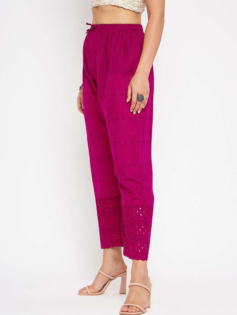 women mid rise solid tapered pant - 21650727 -  Standard Image - 1